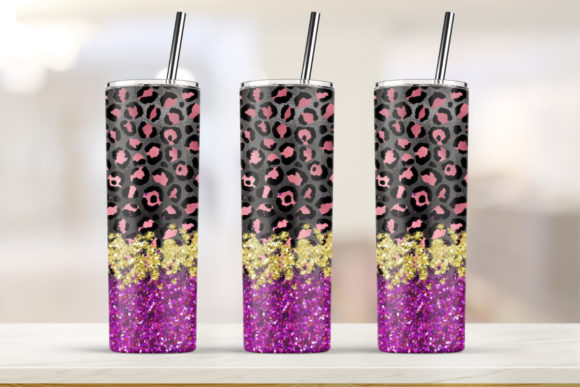 20oz Skinny Tumbler Pink and Gold