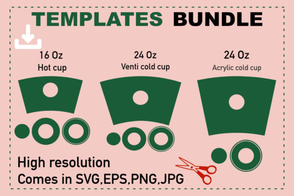 Acrylic Tumbler Template, 24 Oz Cold Cup