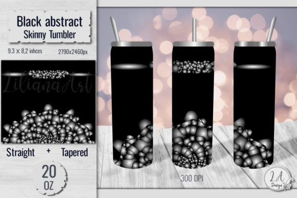 Black Skinny Tumbler 20 Oz