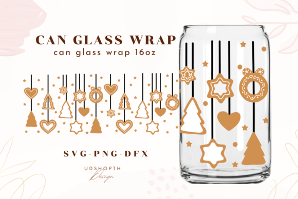 Christmas Cookies Can Glass Wrap SVG