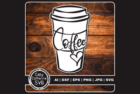 Coffee Cup Graphic with Love Heart