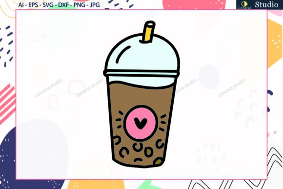 Cup Cubble Chocolate Icon Hearts SVG