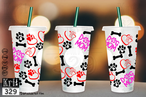 Dog Mom Pattern Decal Full Wrap