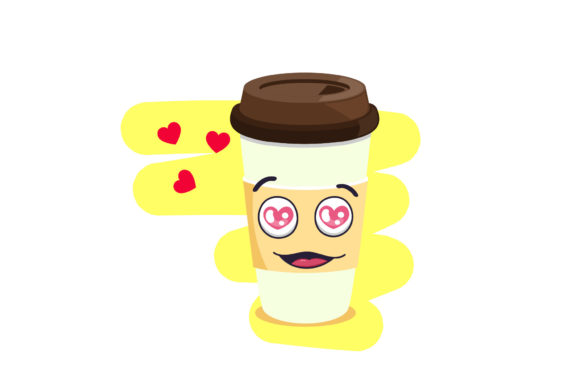 Valentine Coffee Cup Romantic Design