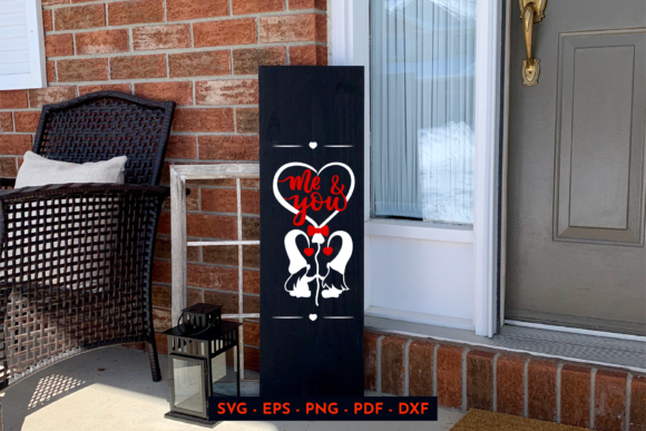 Valentine Gnomes. Porch Sign Svg