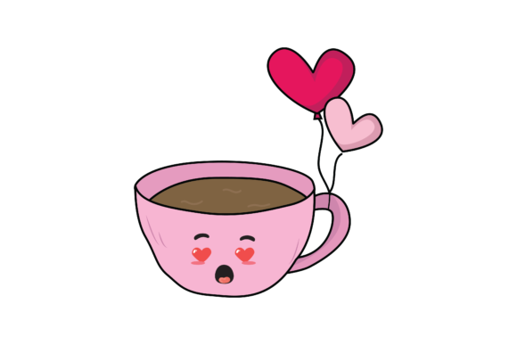 Valentine Kawaii Cup Balloon Fill Line