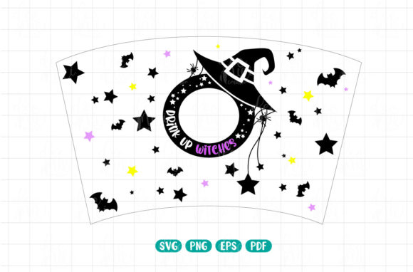 Witch SVG Wrap for Starbucks Cold Cup DIY